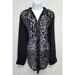 Lane Bryant Women's Top V-neck Leopard Print 14/16